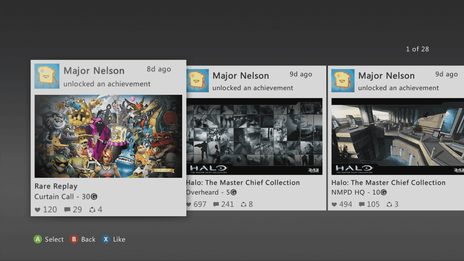 Activity Feed, espacio de 2GB en la nube y más en la nueva actualización para el Xbox 360