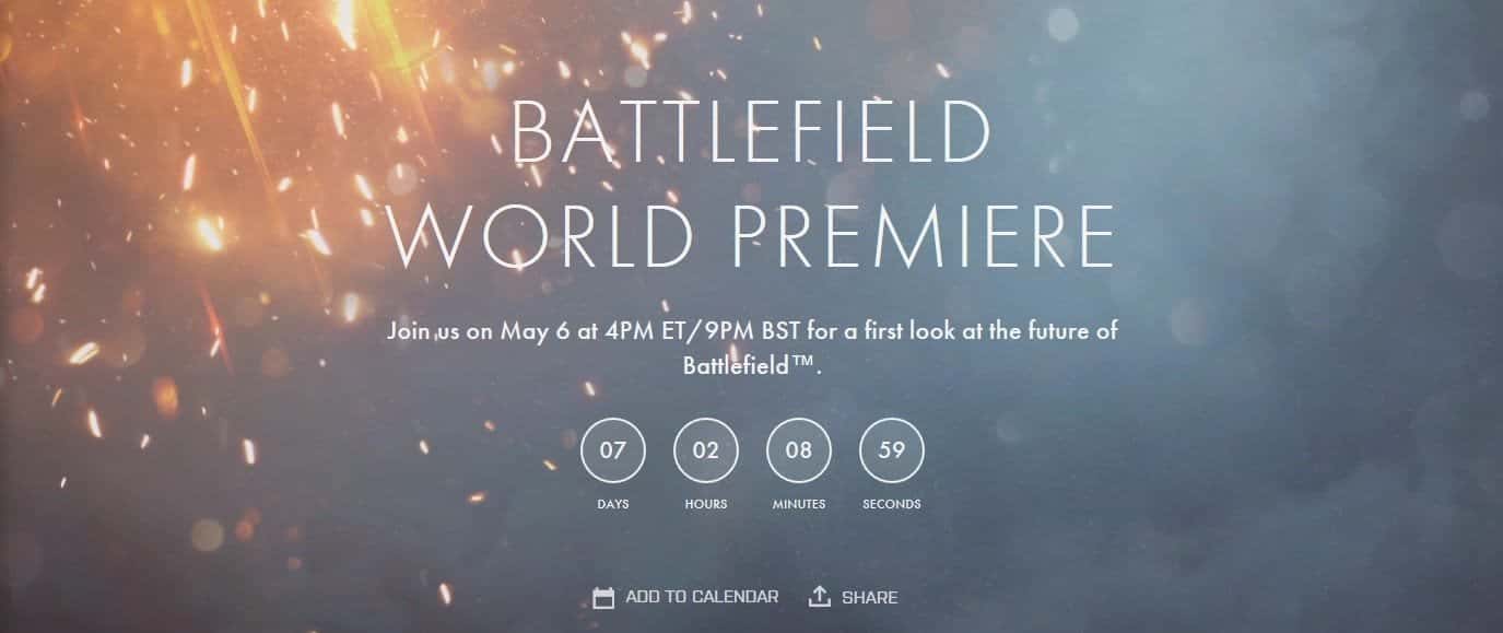 EA revelará el nuevo Battlefield en un evento la próxima semana