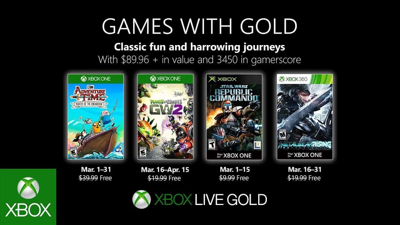 Estos son los juegos gratis para Xbox en Marzo