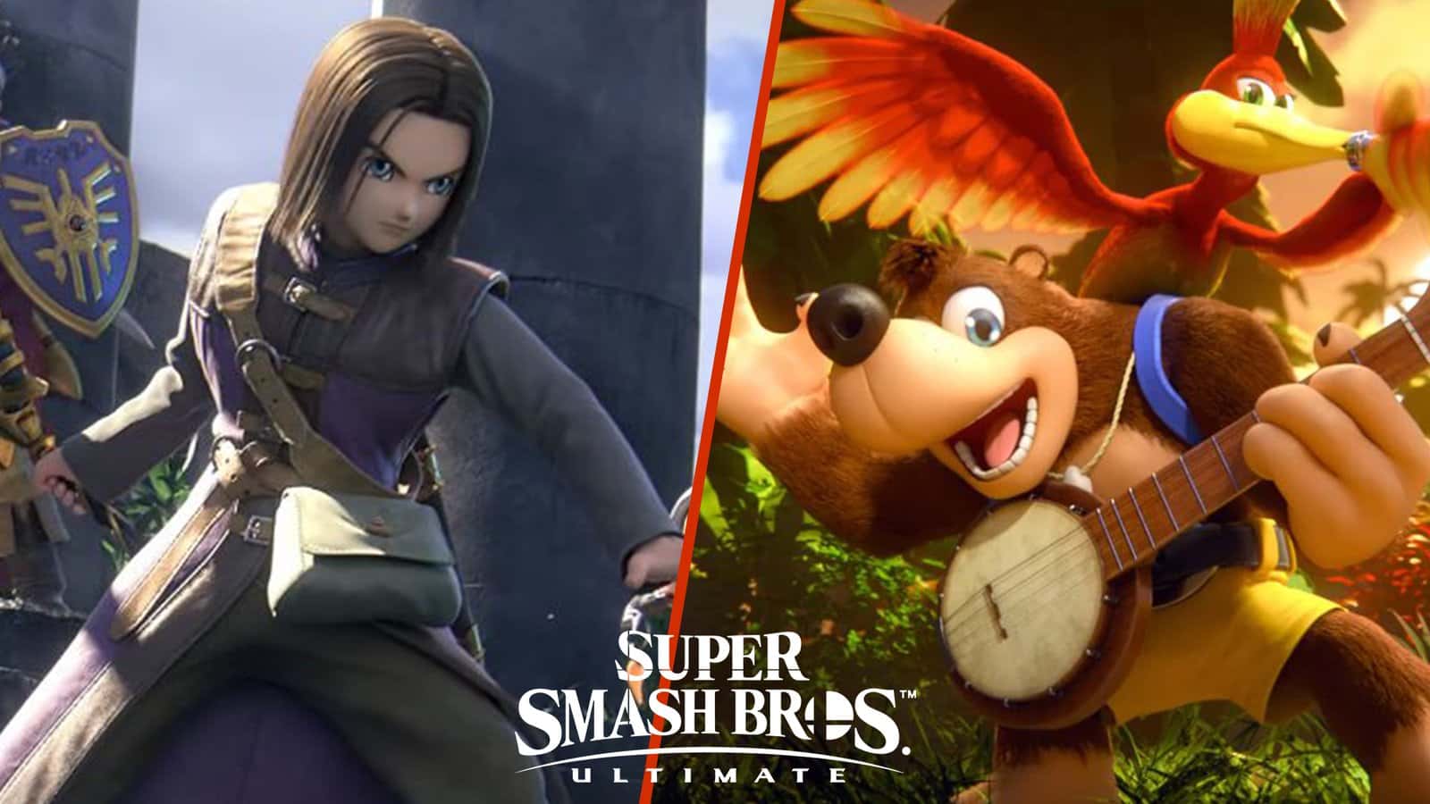 #E32019 – Anuncian al Héroe de Dragon Quest y a Banjo-Kazooie como los próximos personajes DLC para Super Smash Bros. Ultimate
