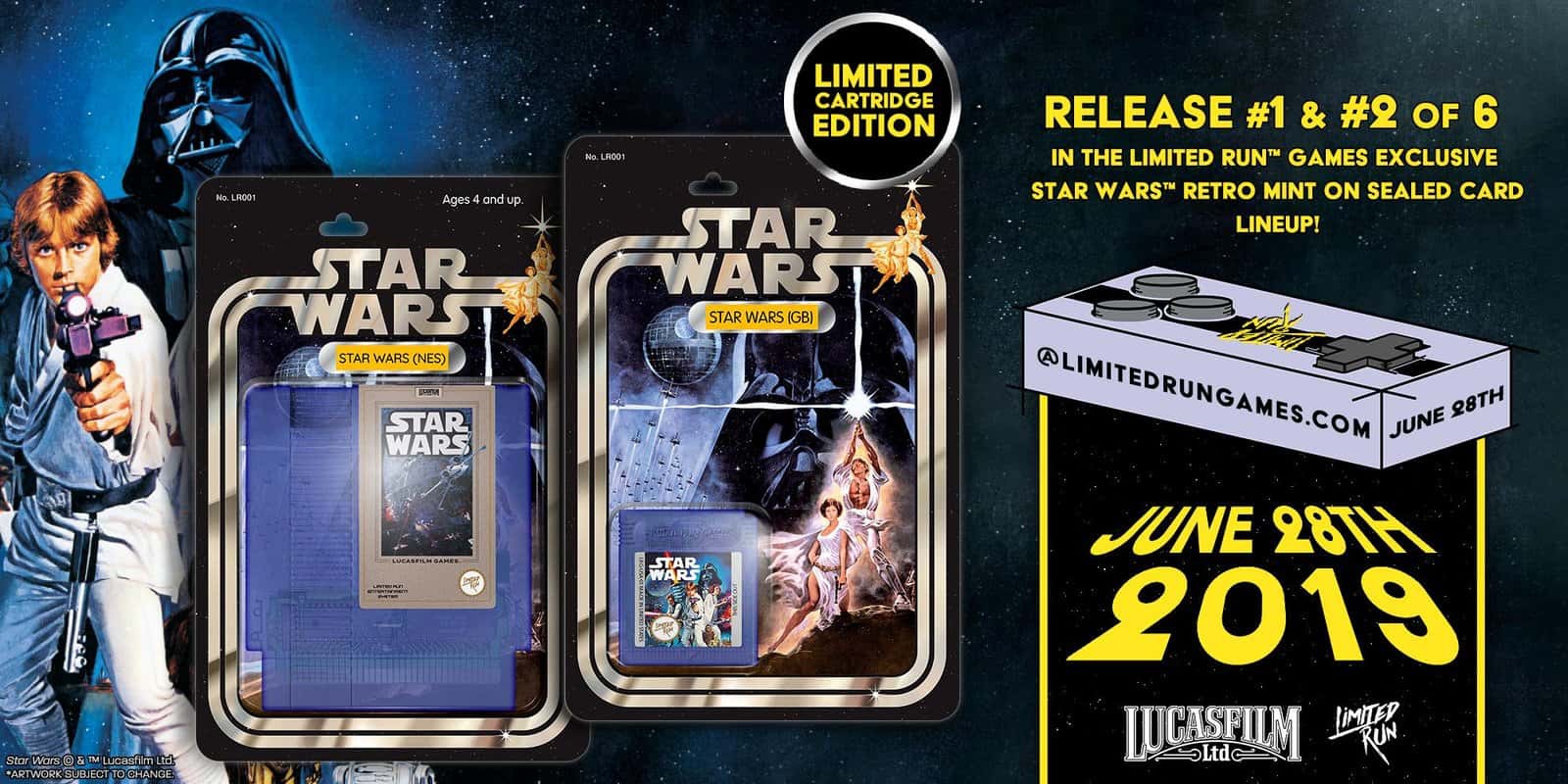 Limited Run Games lanzará ediciones físicas de Star Wars en cartuchos de NES y Game Boy