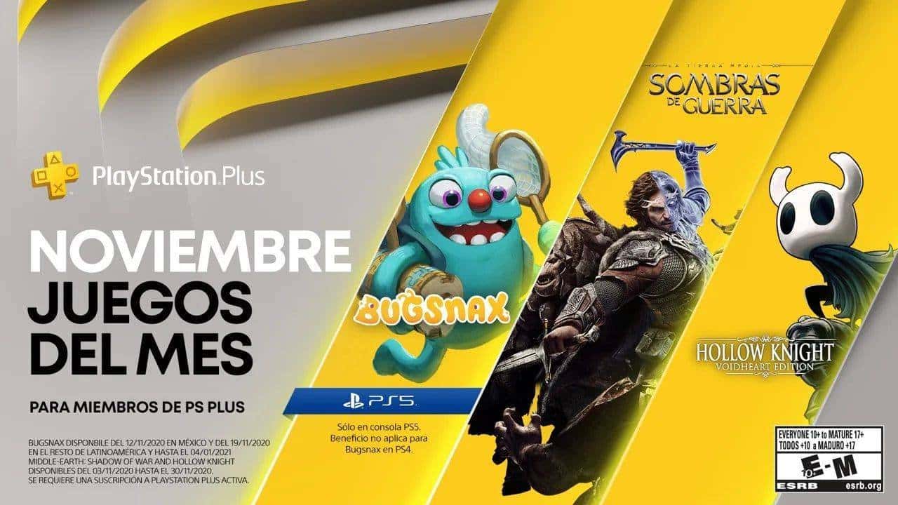 Sony anuncia los juegos de PS Plus de noviembre y el primero para el PS5