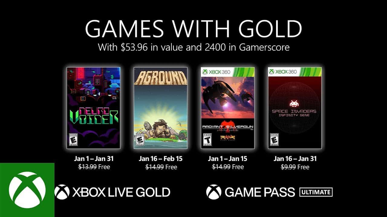 Xbox anuncia sus Games with Gold para enero 2022