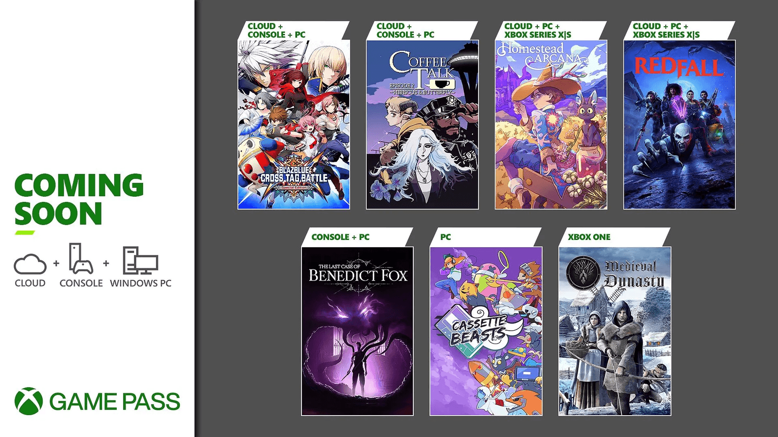 Xbox Game Pass recibe Minecraft Legends, Redfall, BlazBlue: Cross Tag Battle y más en abril