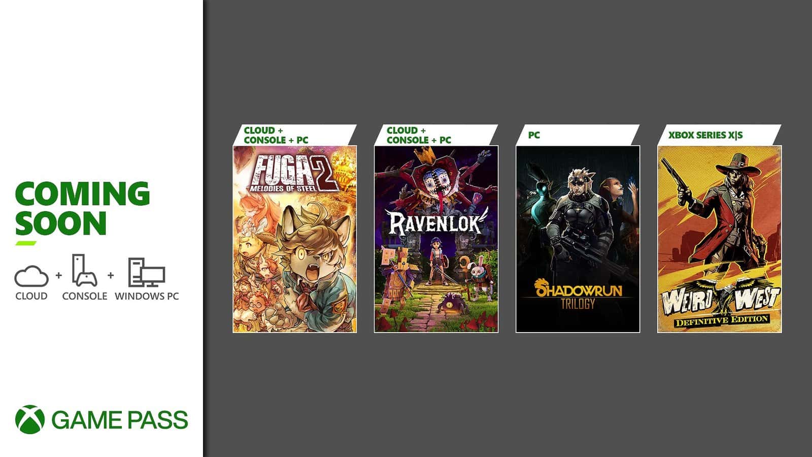 Ravenlok y Fuga: Melodies of Steel 2 llegan a Xbox Game Pass en la actualización de mayo