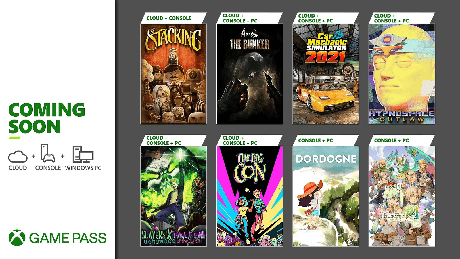Anunciado la primera tanda de juegos que llega a Xbox Game Pass en junio
