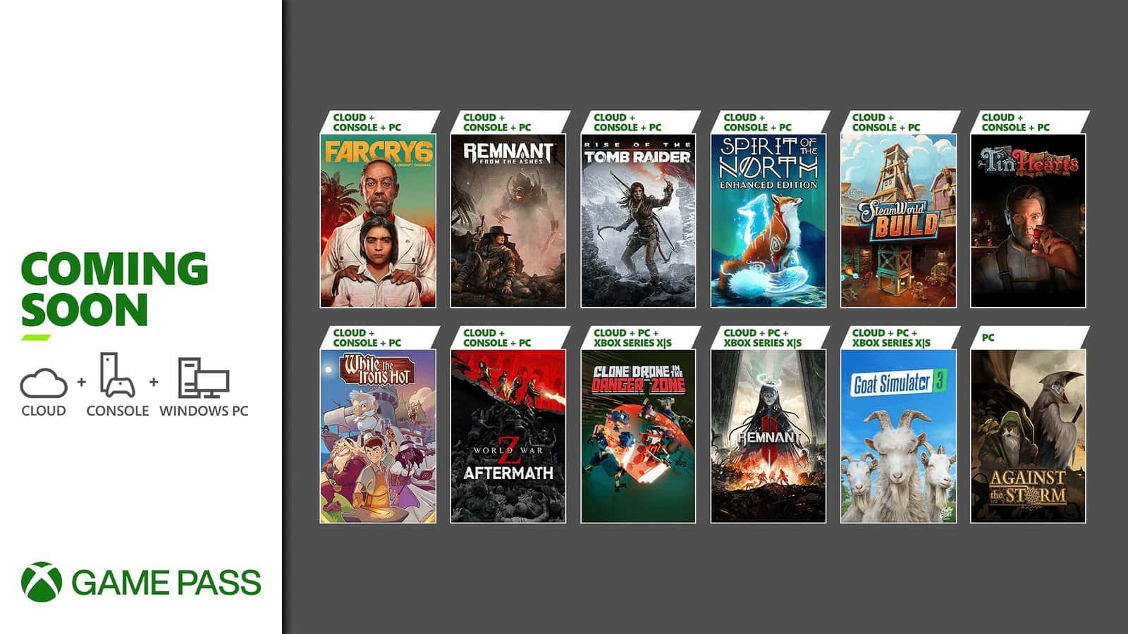 Xbox anuncia la primera oleada de juegos para Game Pass y Game Pass Core