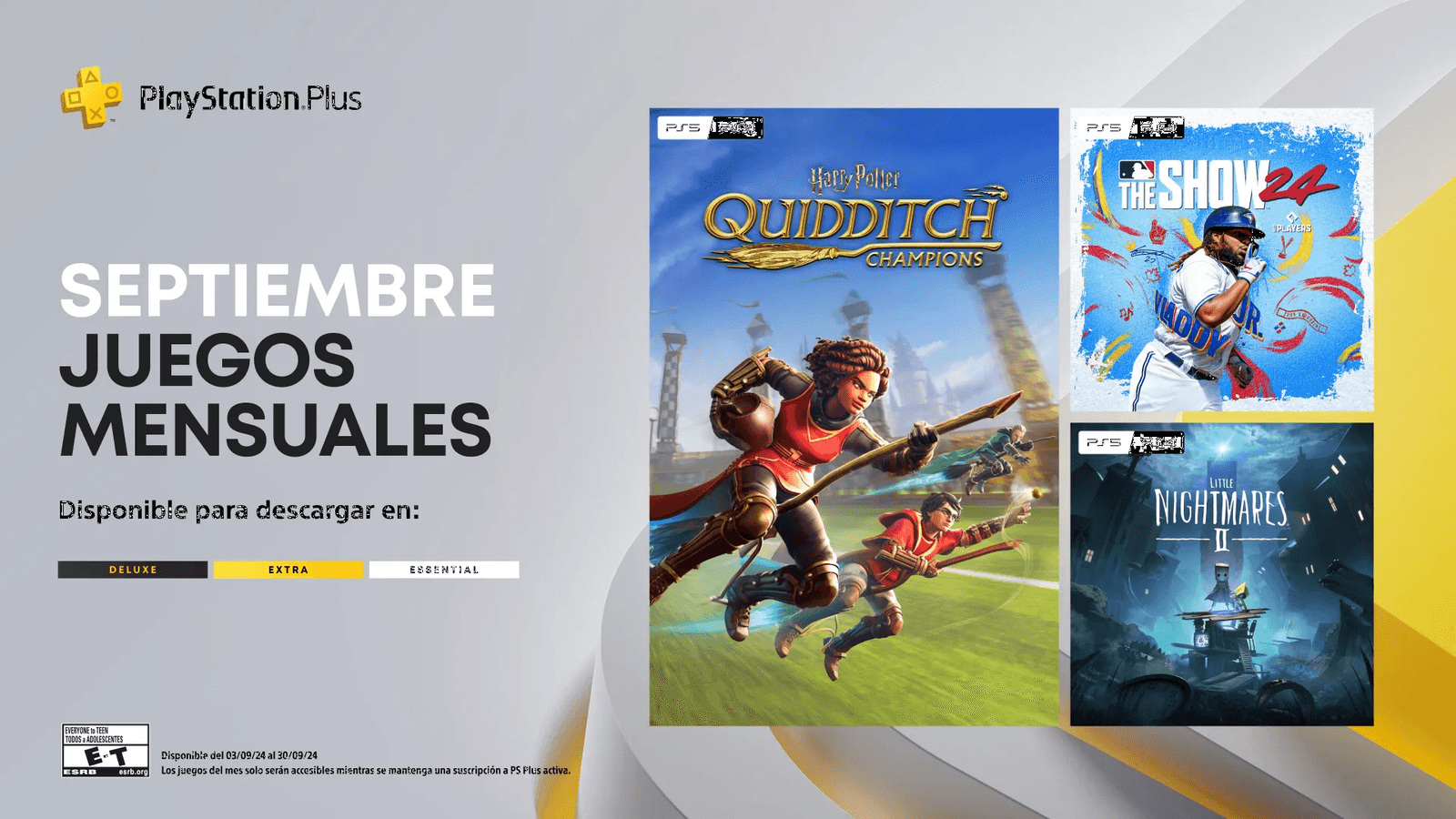 Anunciado los juegos mensuales de PlayStation Plus de septiembre