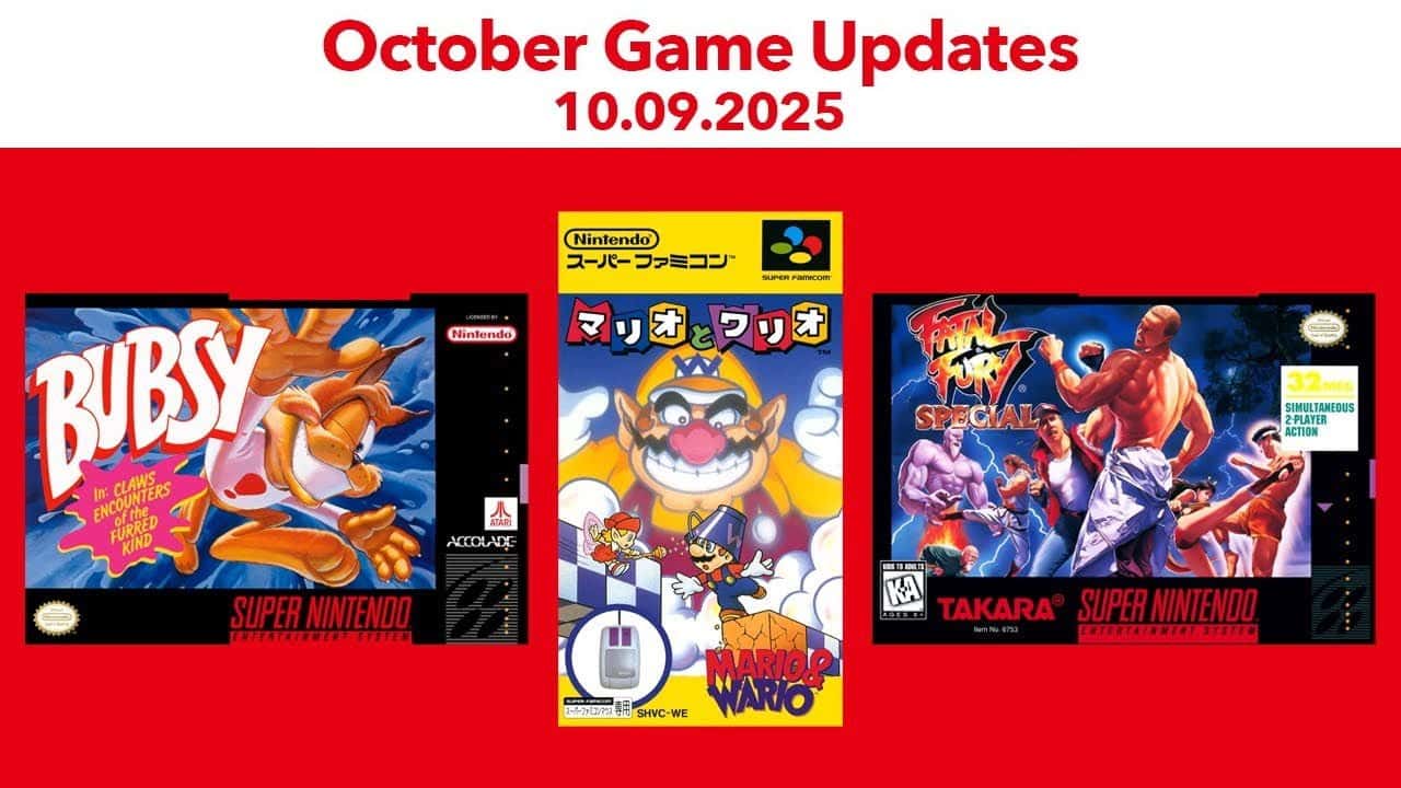 La app de SNES para Nintendo Switch Online recibe tres nuevos títulos