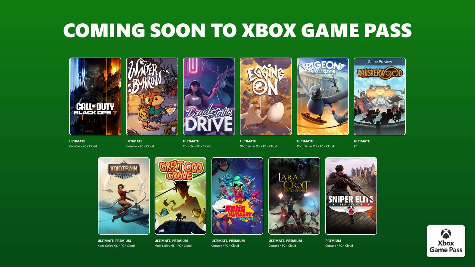 Xbox Game Pass anuncia su catálogo de lanzamientos para noviembre