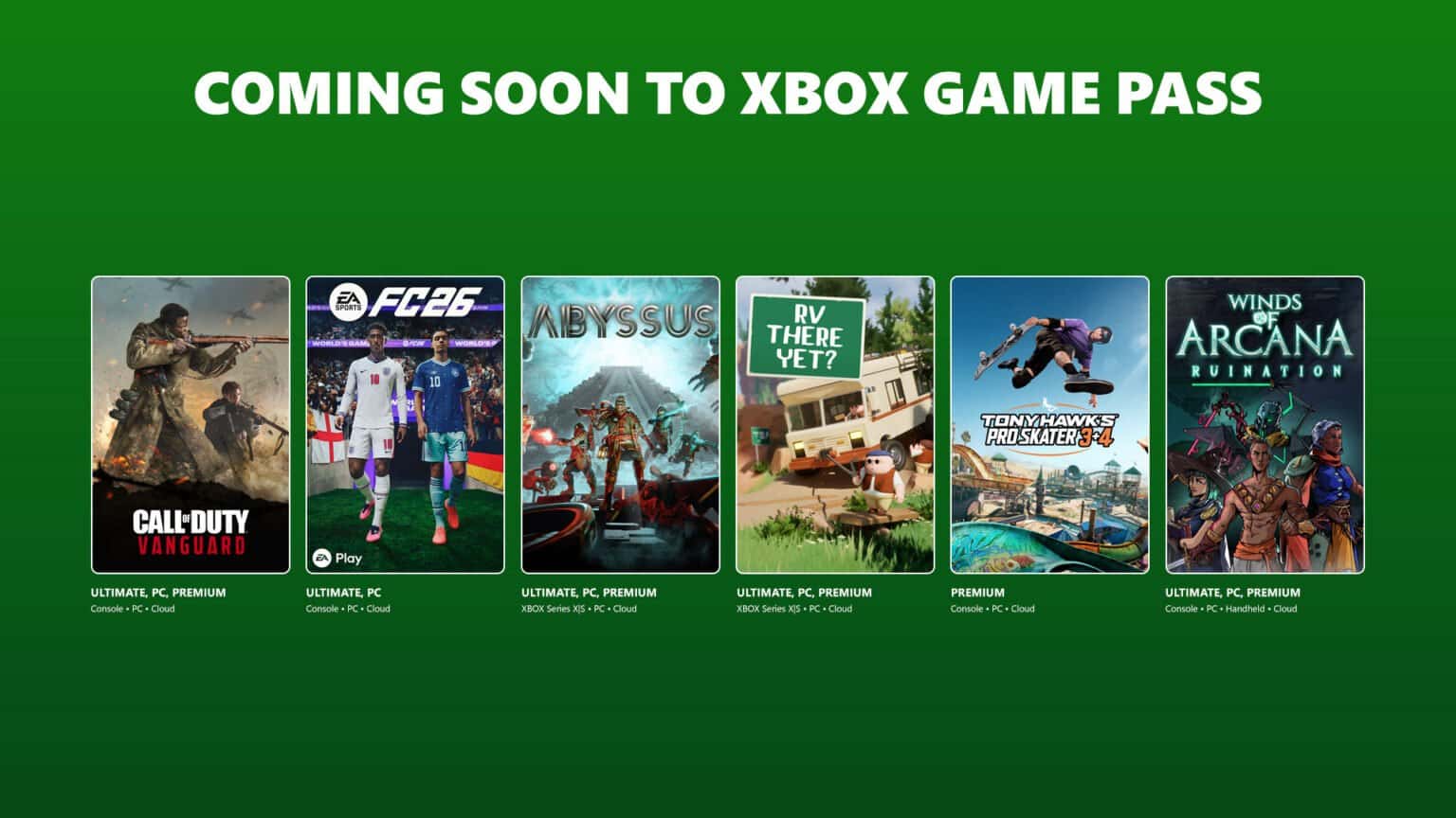 Xbox Game Pass suma EA Sports FC 26, Call of Duty: Vanguard y más juegos