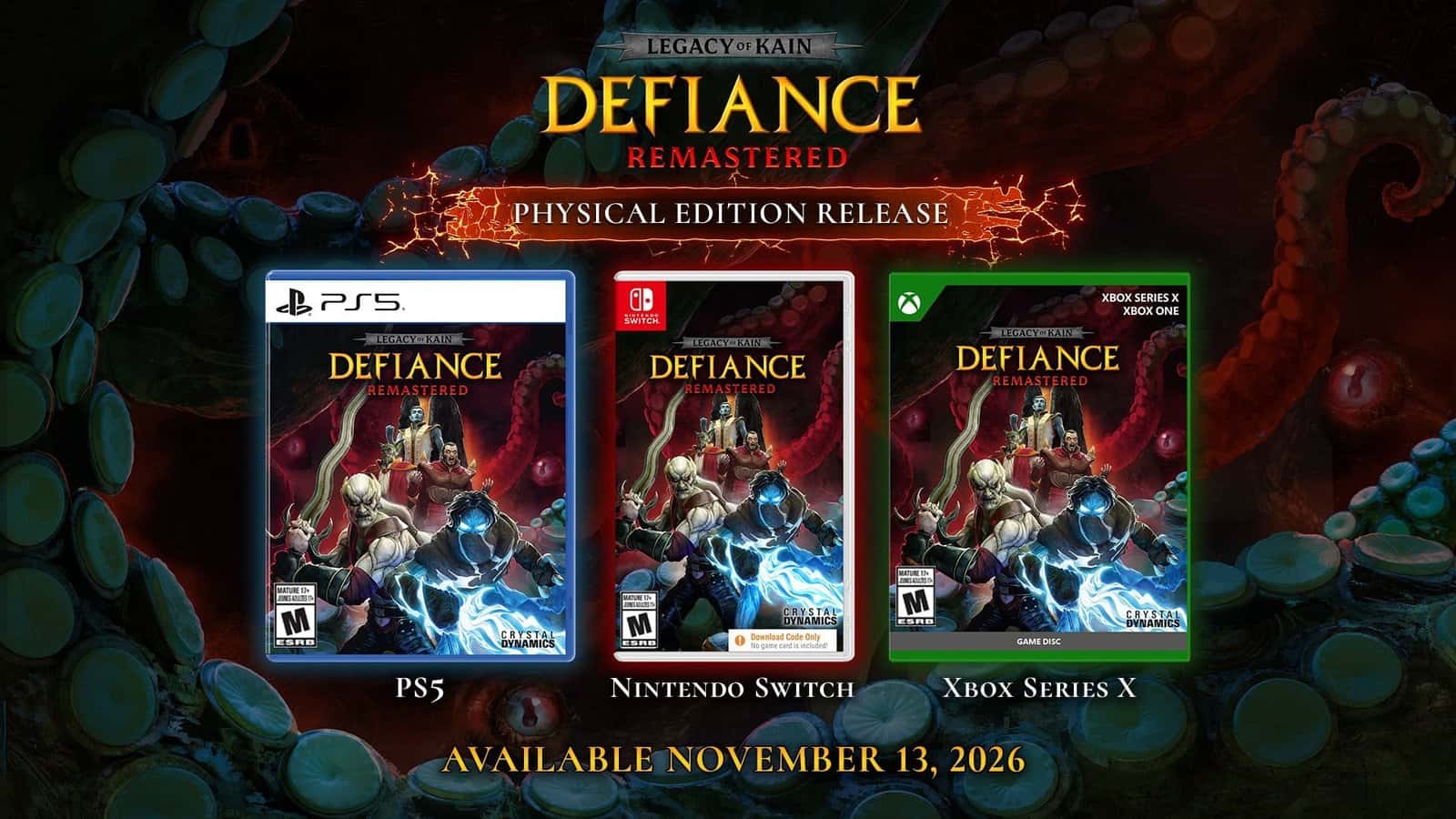 Legacy of Kain: Defiance Remastered llegará en formato físico a PS5, Xbox y Switch