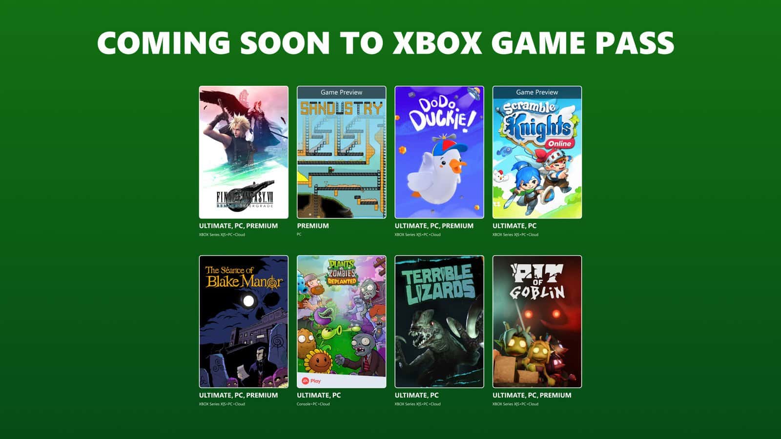 Final Fantasy VII Remake Intergrade encabeza las próximas llegadas a Xbox Game Pass