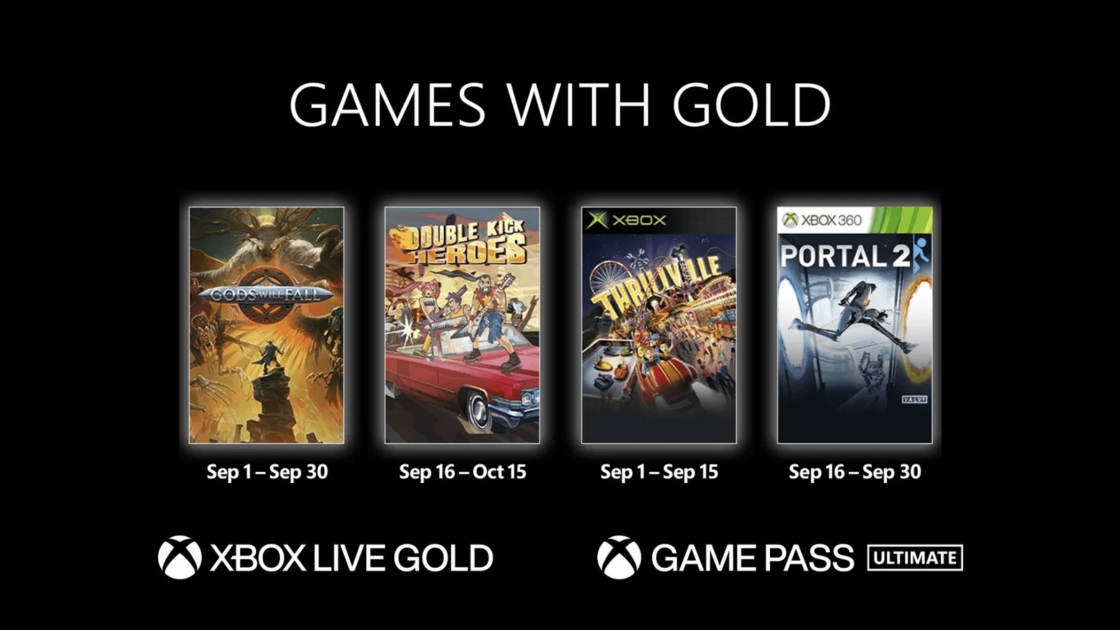 Estos son los Games with Gold de septiembre 2022