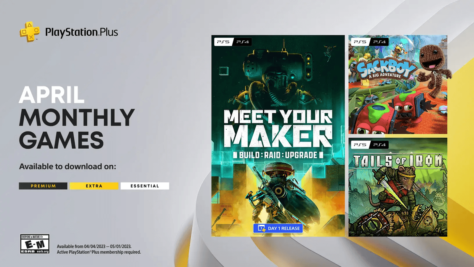 Anunciado los juegos mensuales de PlayStation Plus para el mes de abril 2023