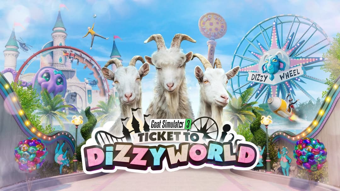 Goat Simulator 3 se va al parque de diversiones con Ticket to Dizzyworld