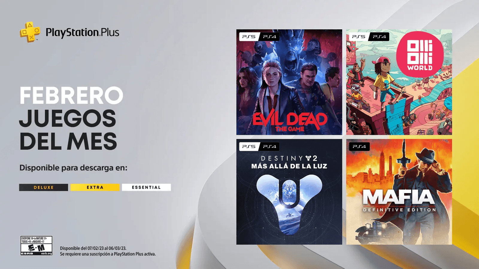 Estos son los juegos mensuales de PlayStation Plus de febrero 2023
