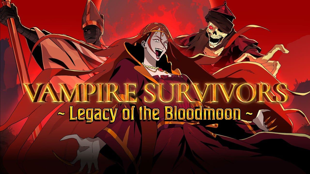 Vampire Survivors anuncia DLC Legacy of the Bloodmoon para este verano